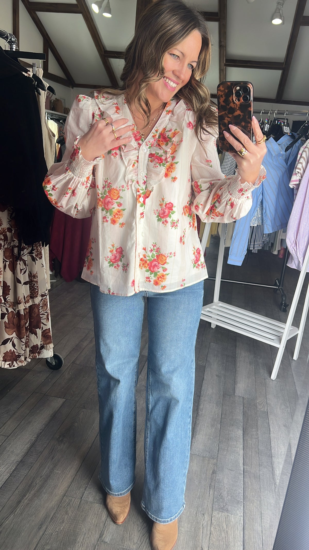 Tangerine Tea Garden Blouse