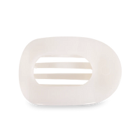 Coconut White Large Flat Round Hair Clip