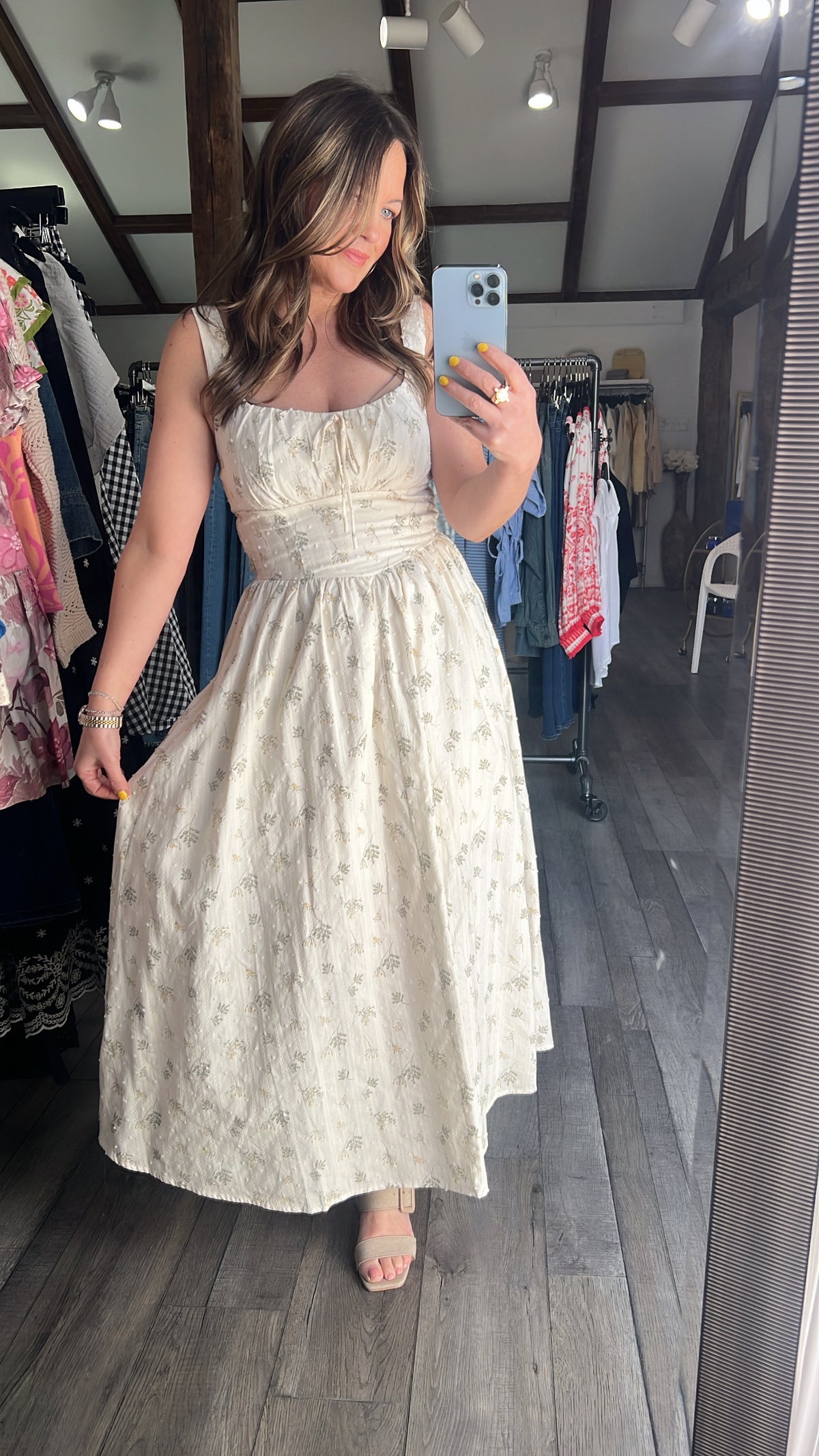 Cream Garden Whispers Dress