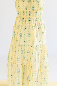 Lemon Lace Garden Maxi Dress