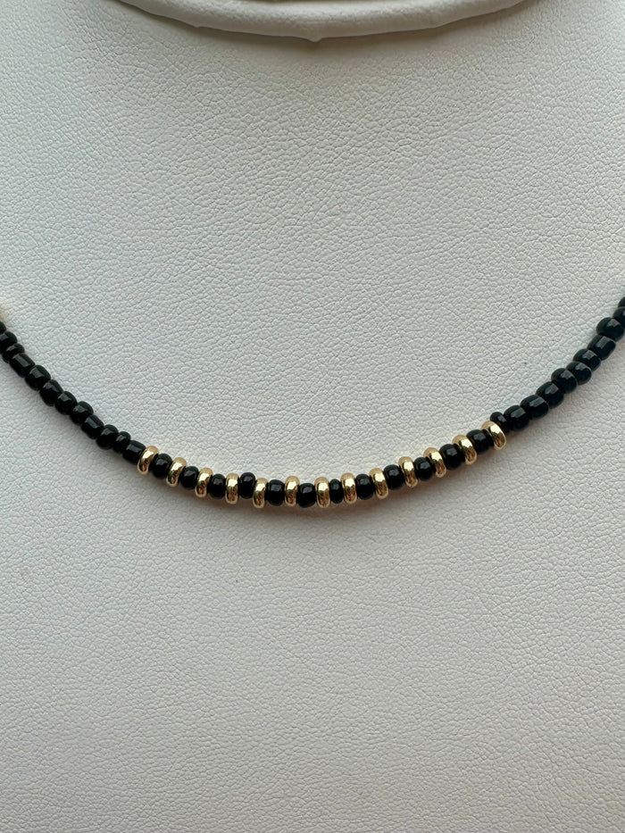 Black Seed Bead Necklace