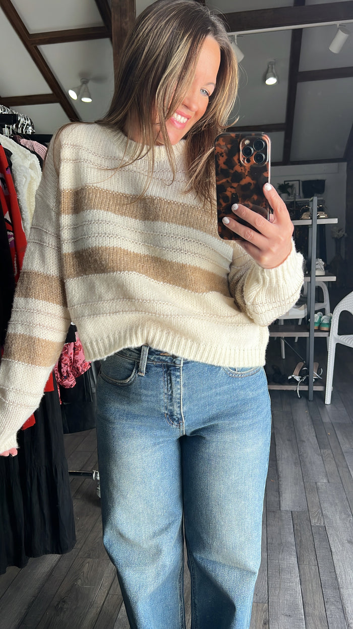 Cream Dream Stripe Sweater