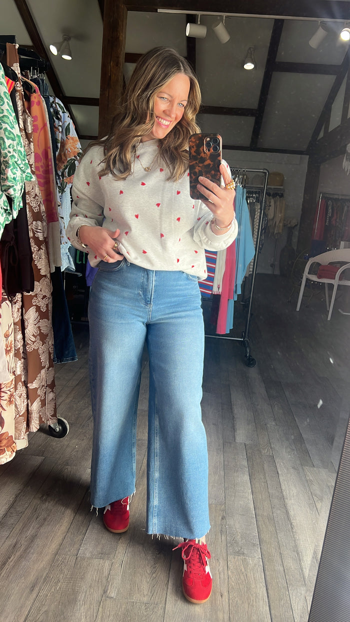 Grey Heart Sweatshirt