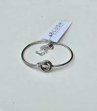 Knotted Bracelet Rhodium