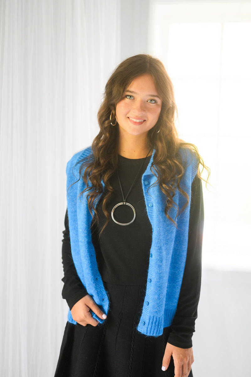 Poolside Prep Button Cardigan