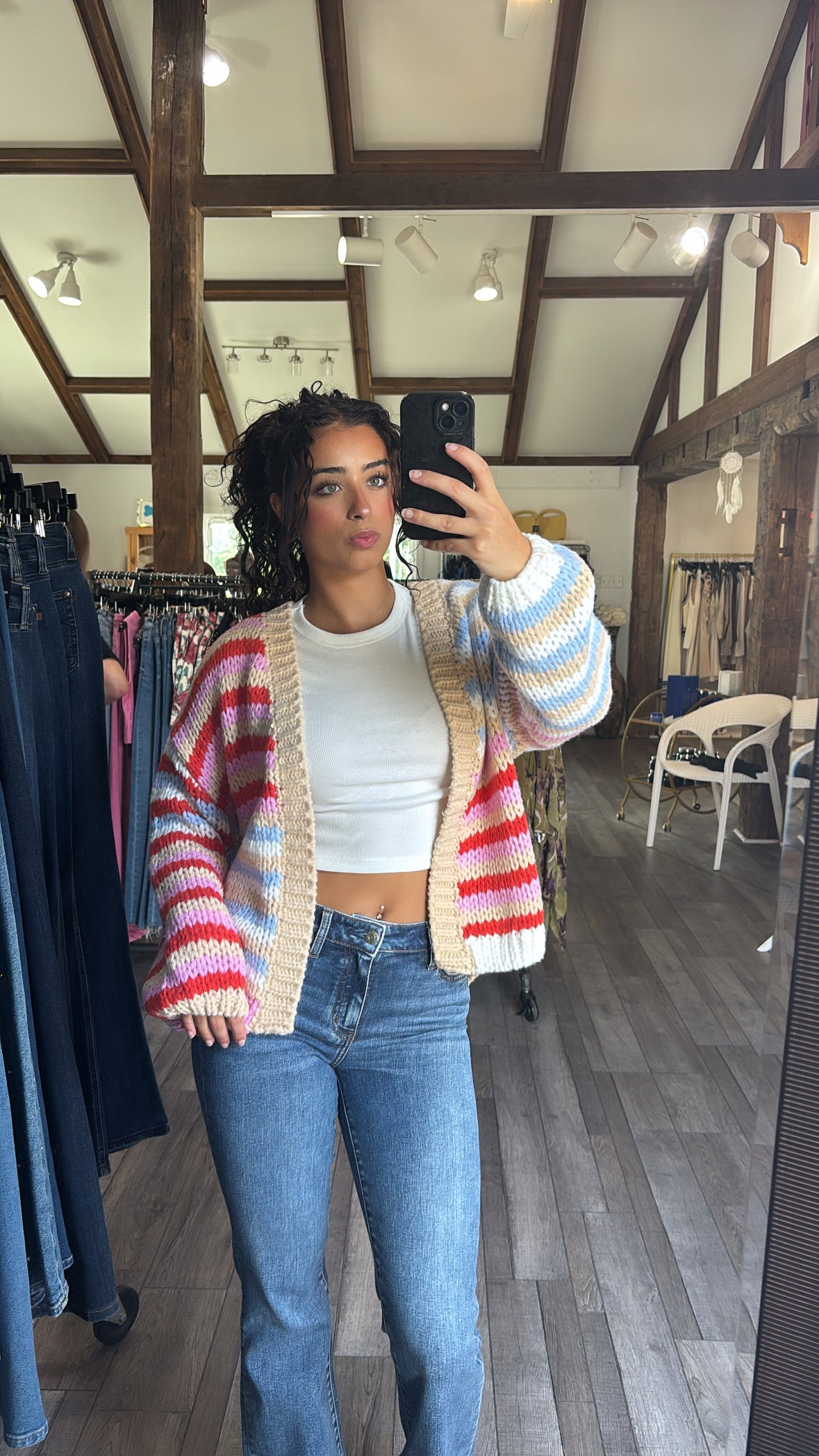 Melanie Multi Stripe Cardigan