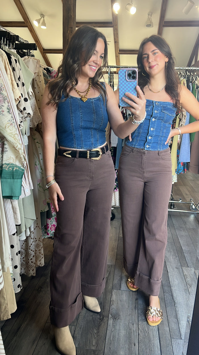 Walnut Wide Leg Pant