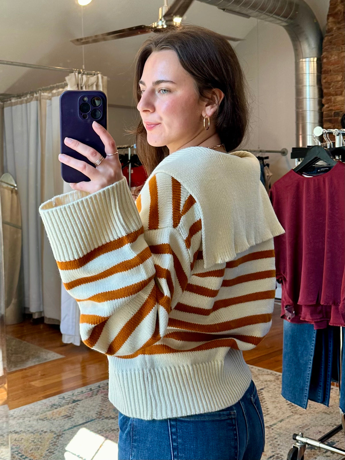 Carmel Stripe Sweater