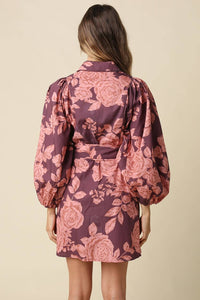 Kaley Floral Belted Mini Dress