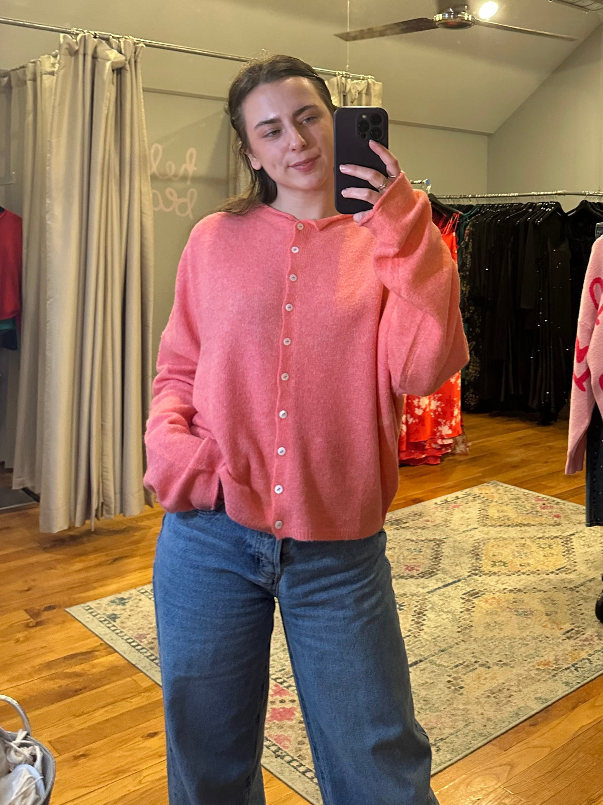 Molly Cardigan Peach