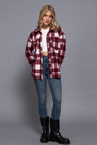 Check Fleece Shacket- 2 colors