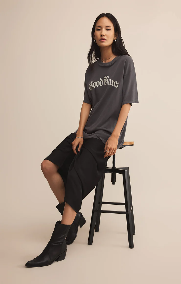 Izabel Luxe Satin Skirt Black