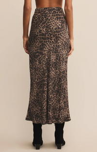 Izabel Leopard Skirt Desert Tan