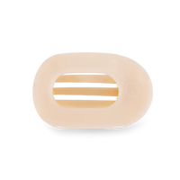 Almond Beige Small Flat Round Hair Clip