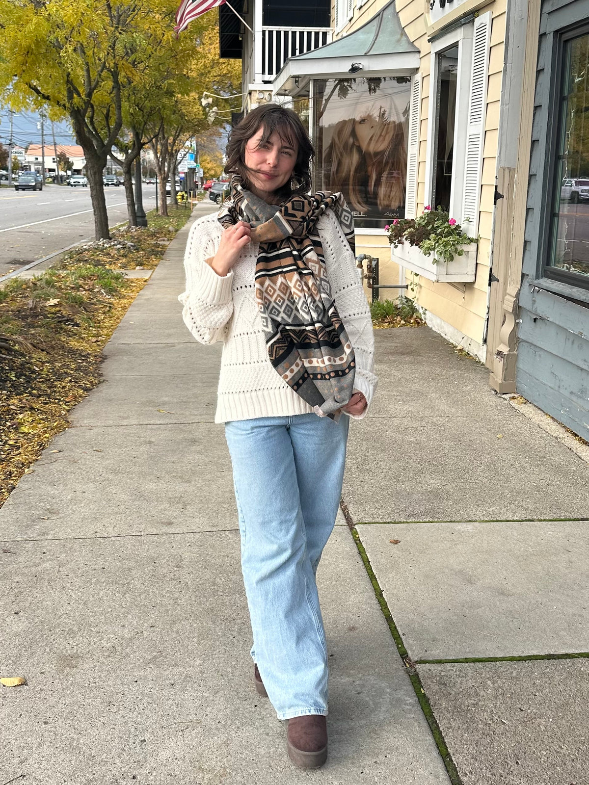 Multi Diamond Pattern Scarf