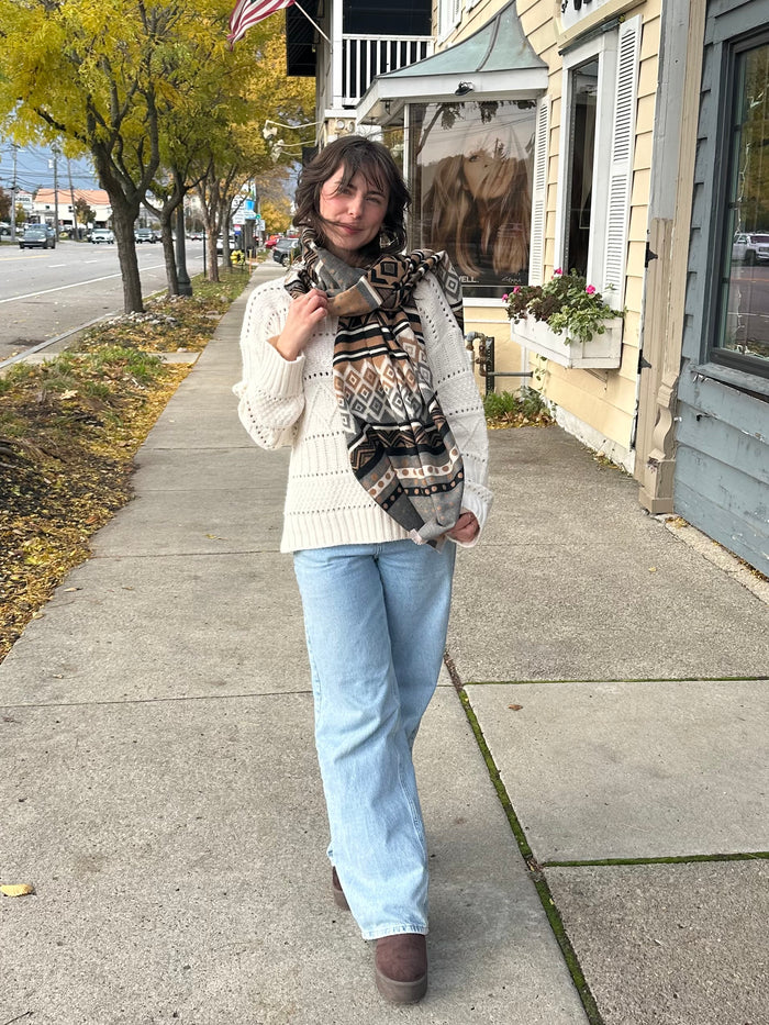 Multi Diamond Pattern Scarf