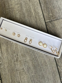 Oval Link Dangle Earring Set