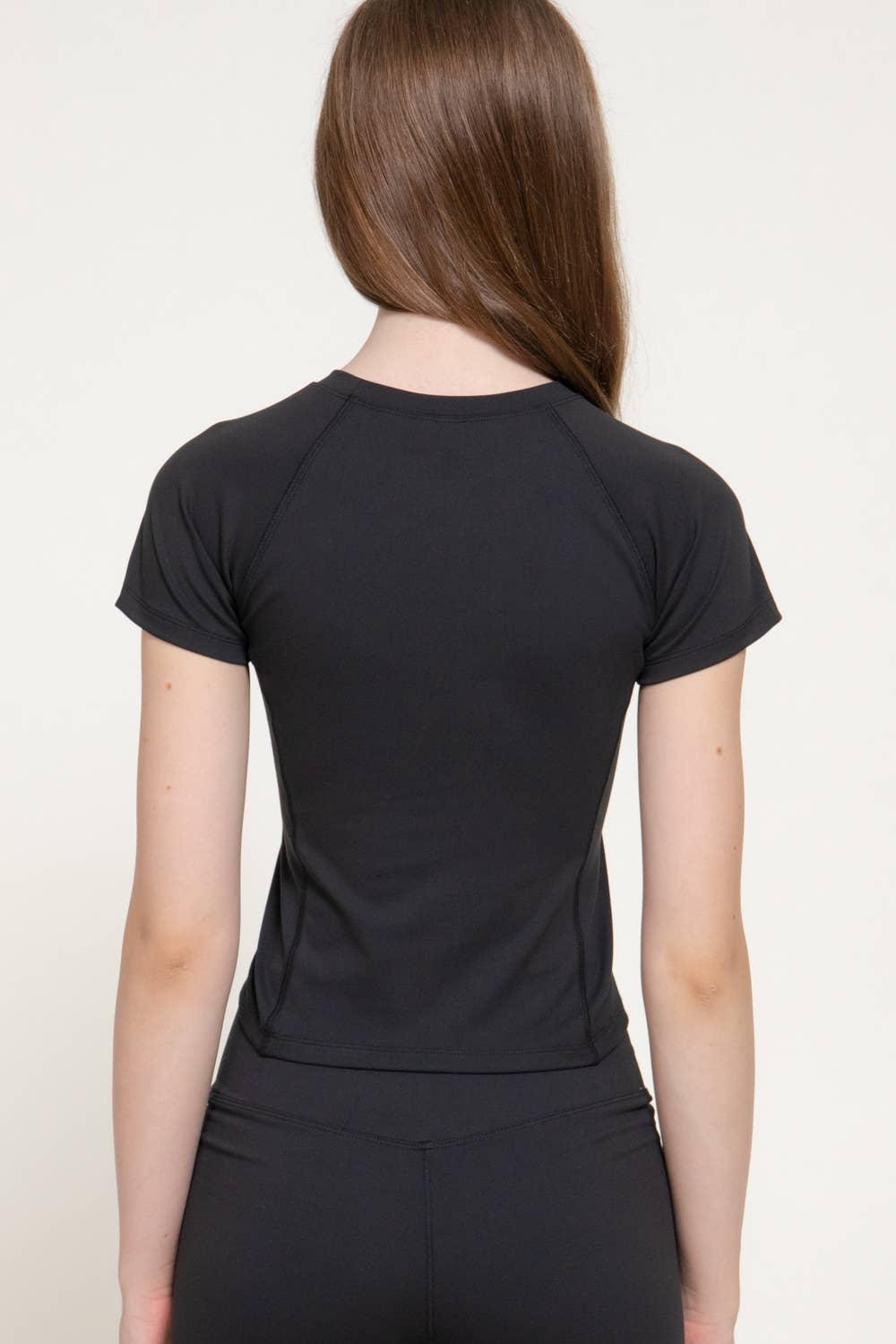 Short Sleeve Raglan Sleeve Crew Neck Workout Top
