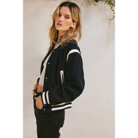 Cropped Varsity Bomber Jacket