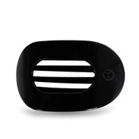 Jet Black Medium Flat Round Hair Clip