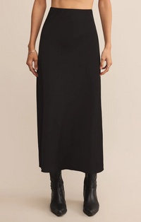 Izabel Luxe Satin Skirt Black