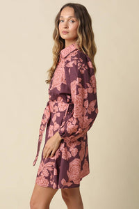 Kaley Floral Belted Mini Dress