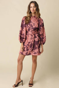 Kaley Floral Belted Mini Dress