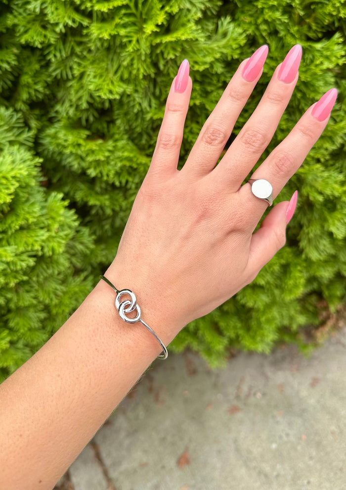 Knotted Bracelet Rhodium