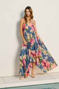 Kaylor Strapless Pleated Maxi
