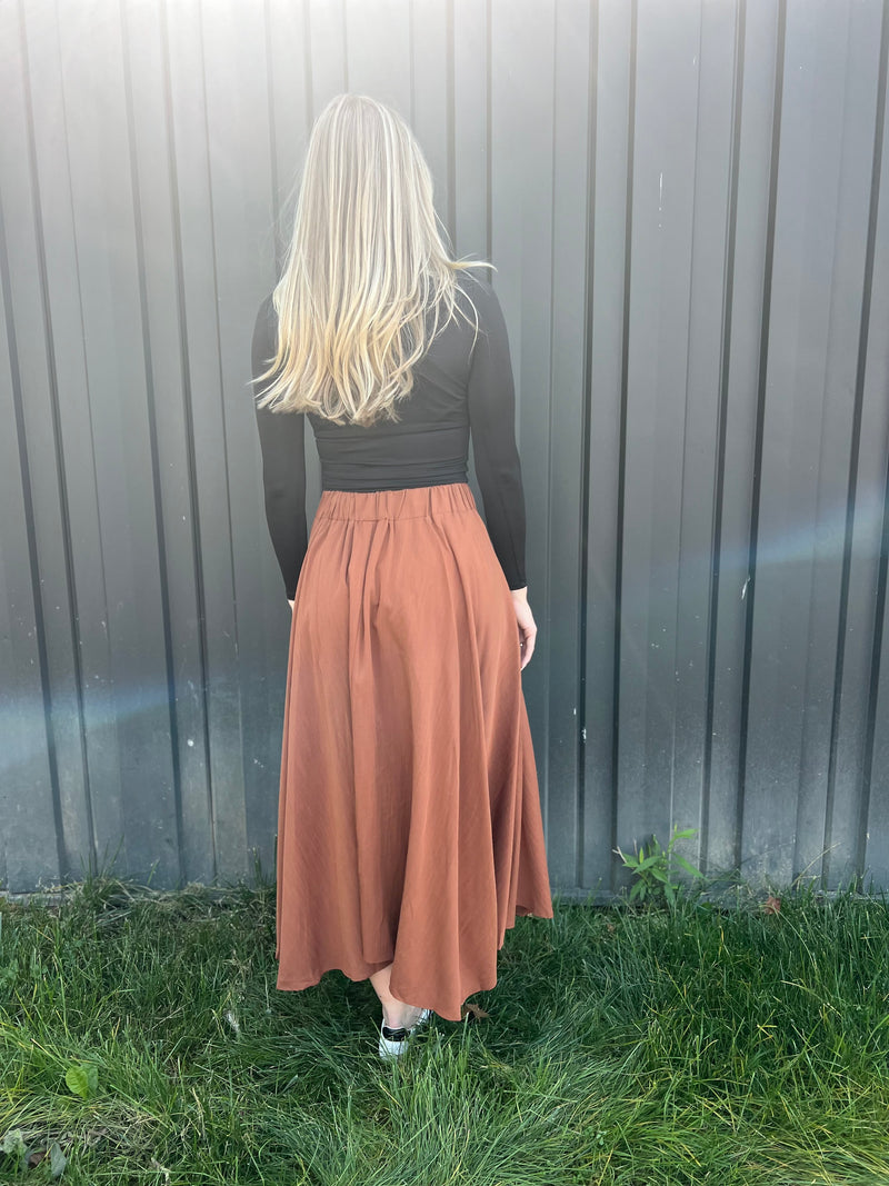 Brenda Brown Midi Skirt