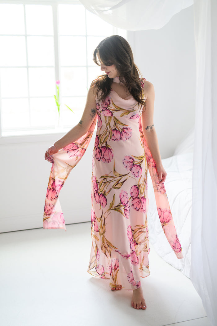 Jaila Dress Rosette Pink