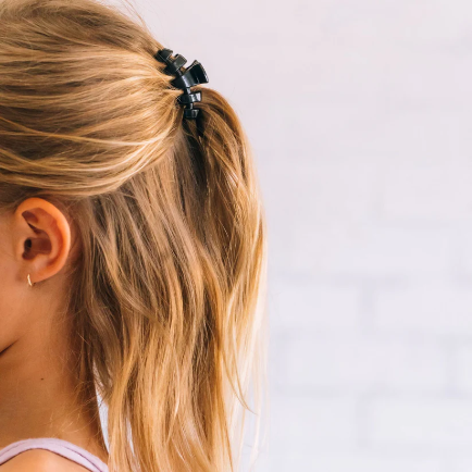 Jet Black Tiny Classic Hair Clip