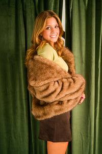 Mocha Memory Faux Fur Jacket