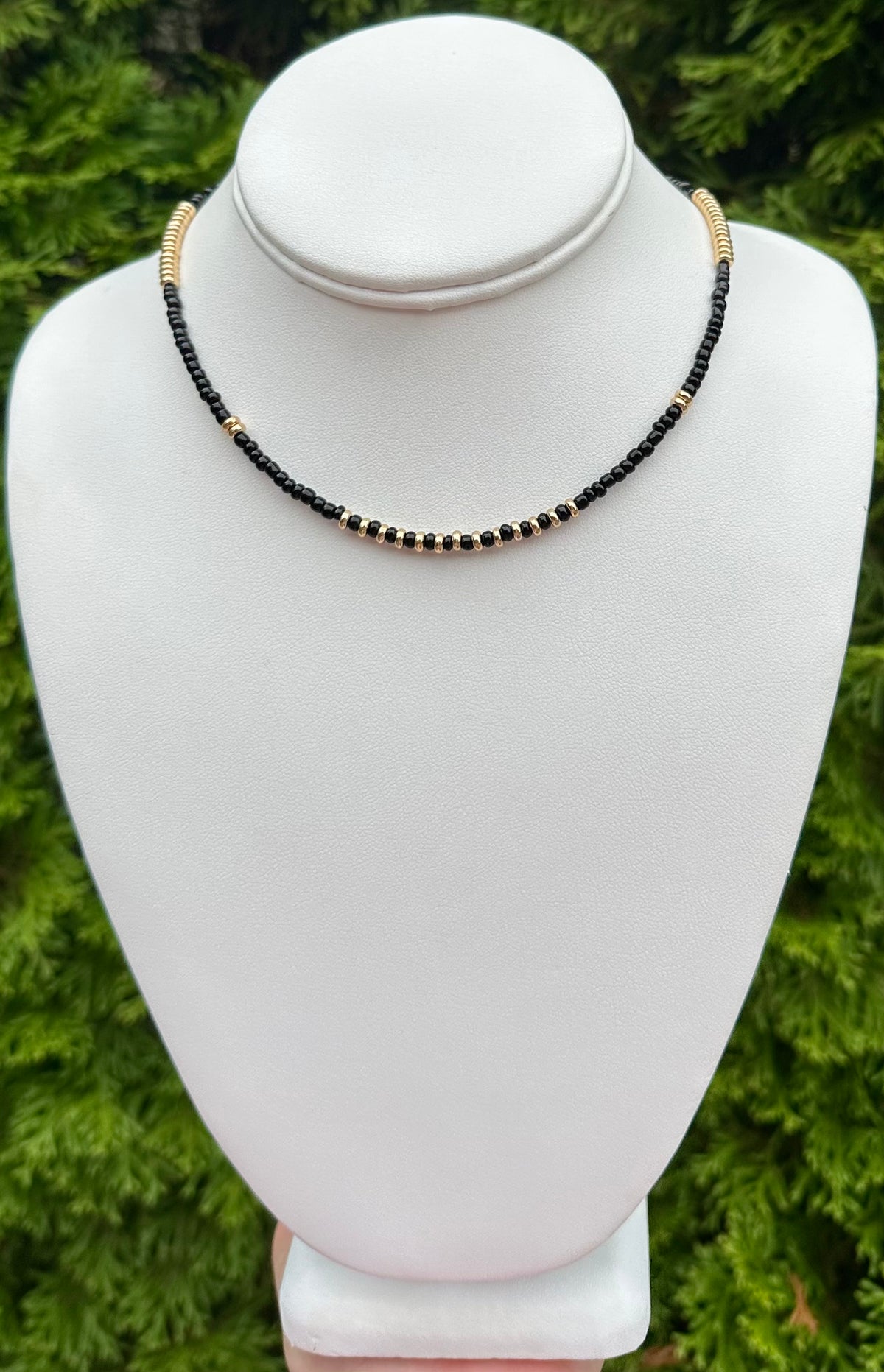 Black Seed Bead Necklace