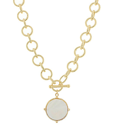 Mother of Pearl Chunky Chain Necklace