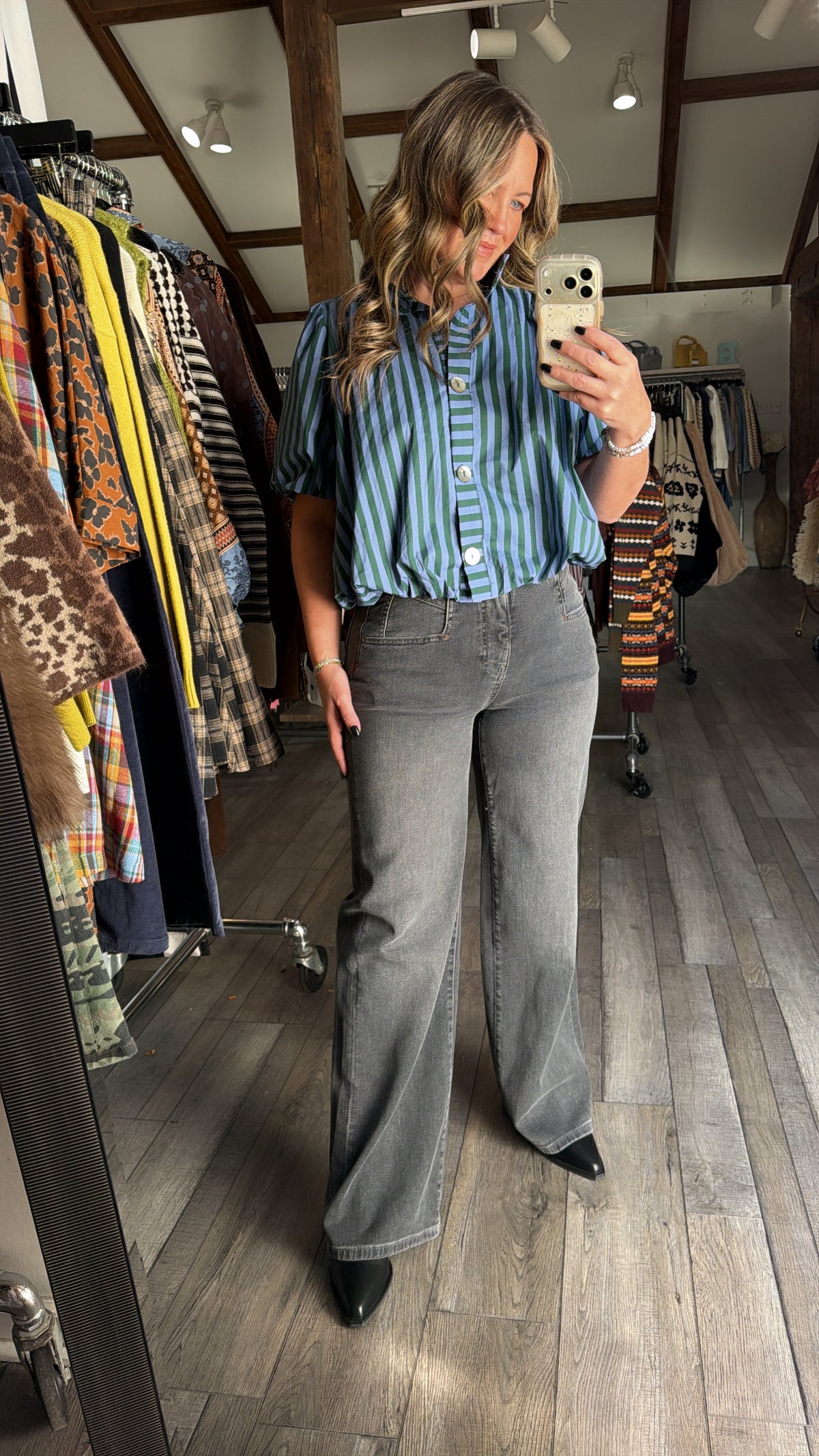 Center Ring Stripe Top