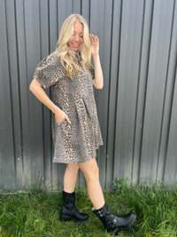 Leopard Denim Dress