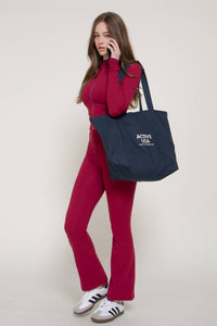 Waist Band Flare Stretch Workout Long Pants