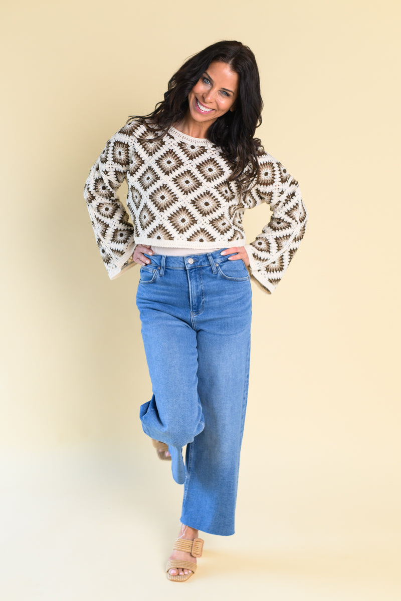 Diamond Crochet Summer Sweater