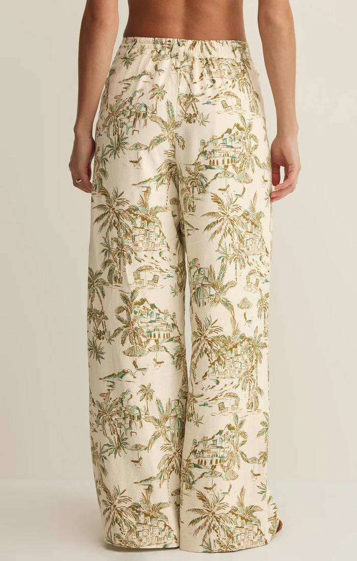 Overlook Tiki Tide Linen Pant Island Coconut