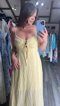 Yellow Stripe Maxi Dress