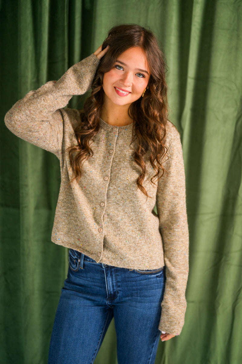 Carter Camel Cardigan