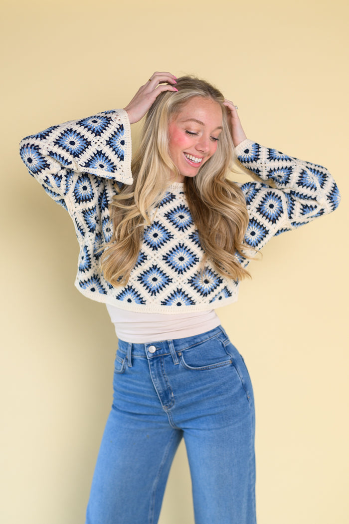 Diamond Crochet Summer Sweater