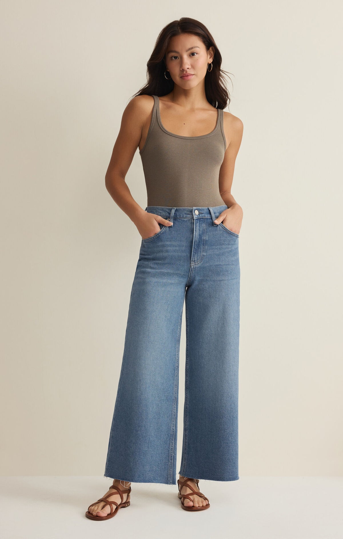 Nova Crop High Rise Wide Leg Jean- FRESCA