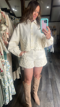 Rope Floral Shorts