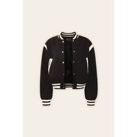 Cropped Varsity Bomber Jacket