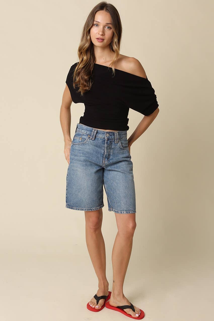 Carina Draped One Shoulder Top