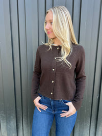 The Dark Brown Molly Cardigan