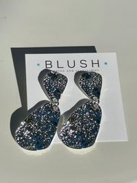 Hammered Wavy Teardrop Dangle Earrings