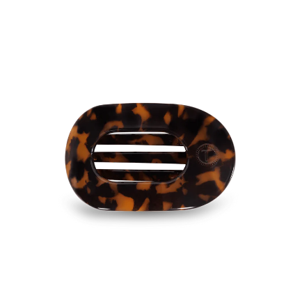 Tortoise Small Flat Round Hair Clip